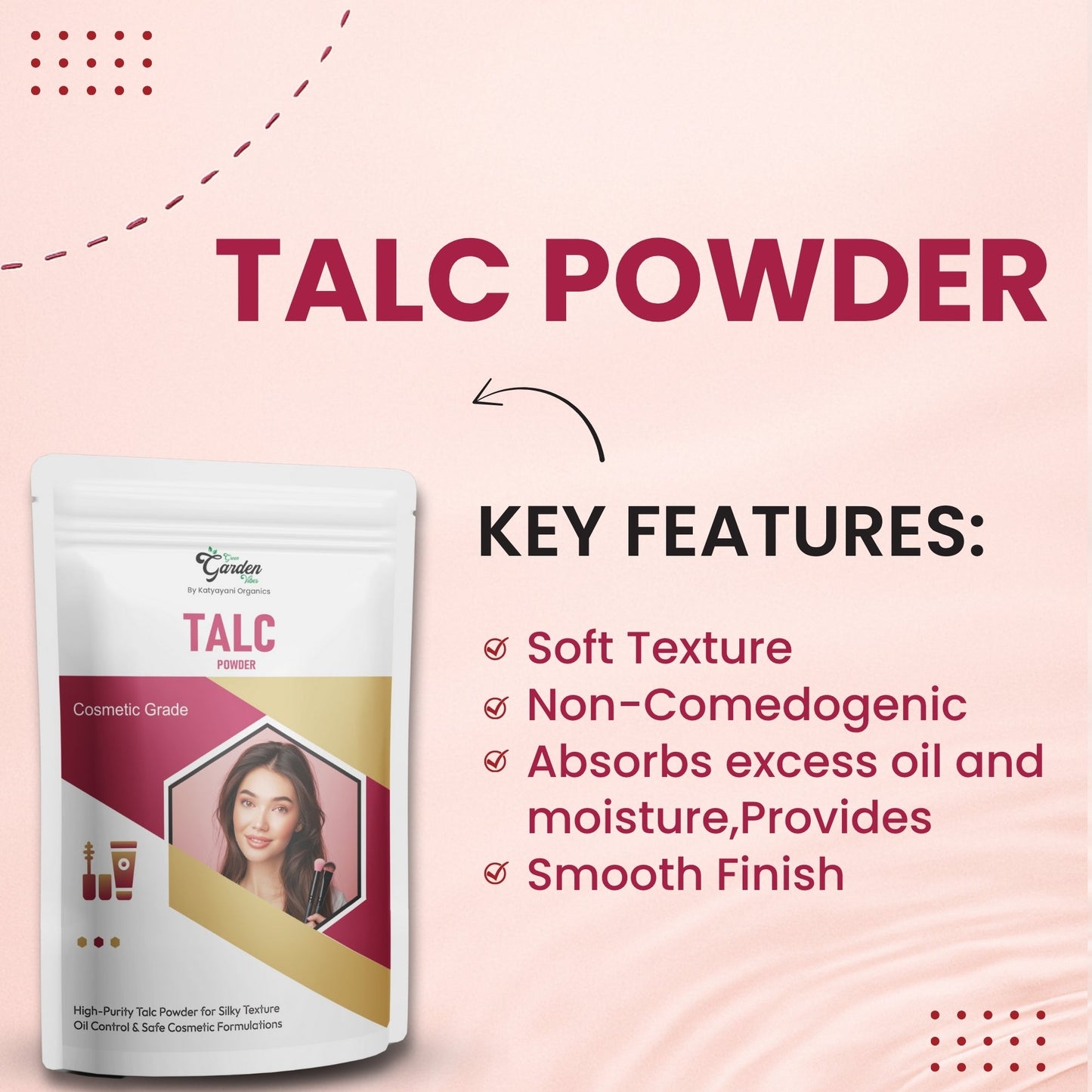 GGV Talc Powder, 500gm (18oz)-Cosmetic Grade Green Garden Vibes Grades