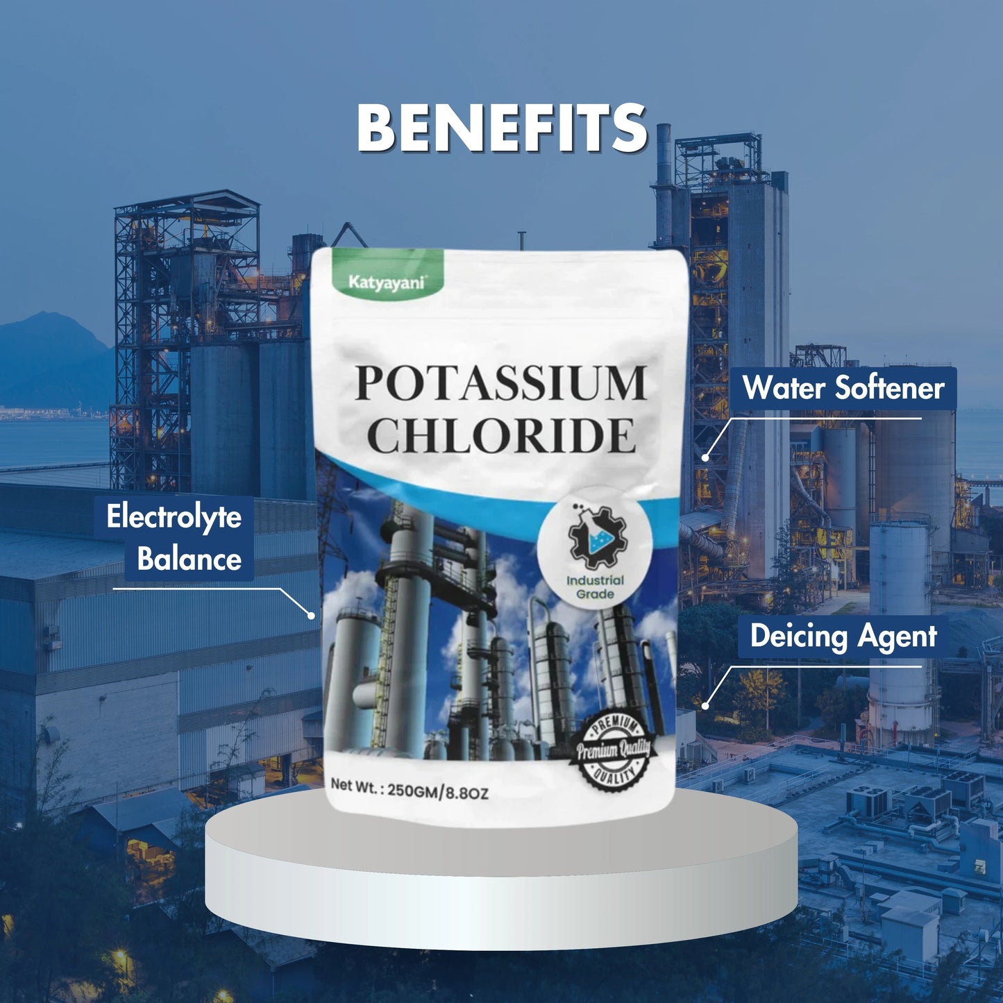 GGV Potassium Chloride 500gm (18oz)-Industrial Grade Green Garden Vibes Grades