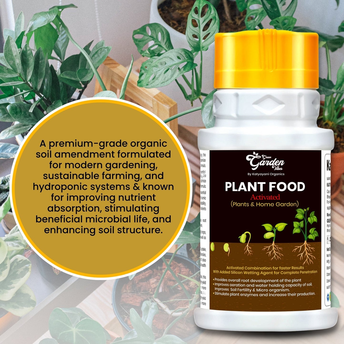GGV Activated Humic Acid + Fulvic Acid 98% | Organic Soil Conditioner & Plant Growth Enhancer Green Garden Vibes Canada