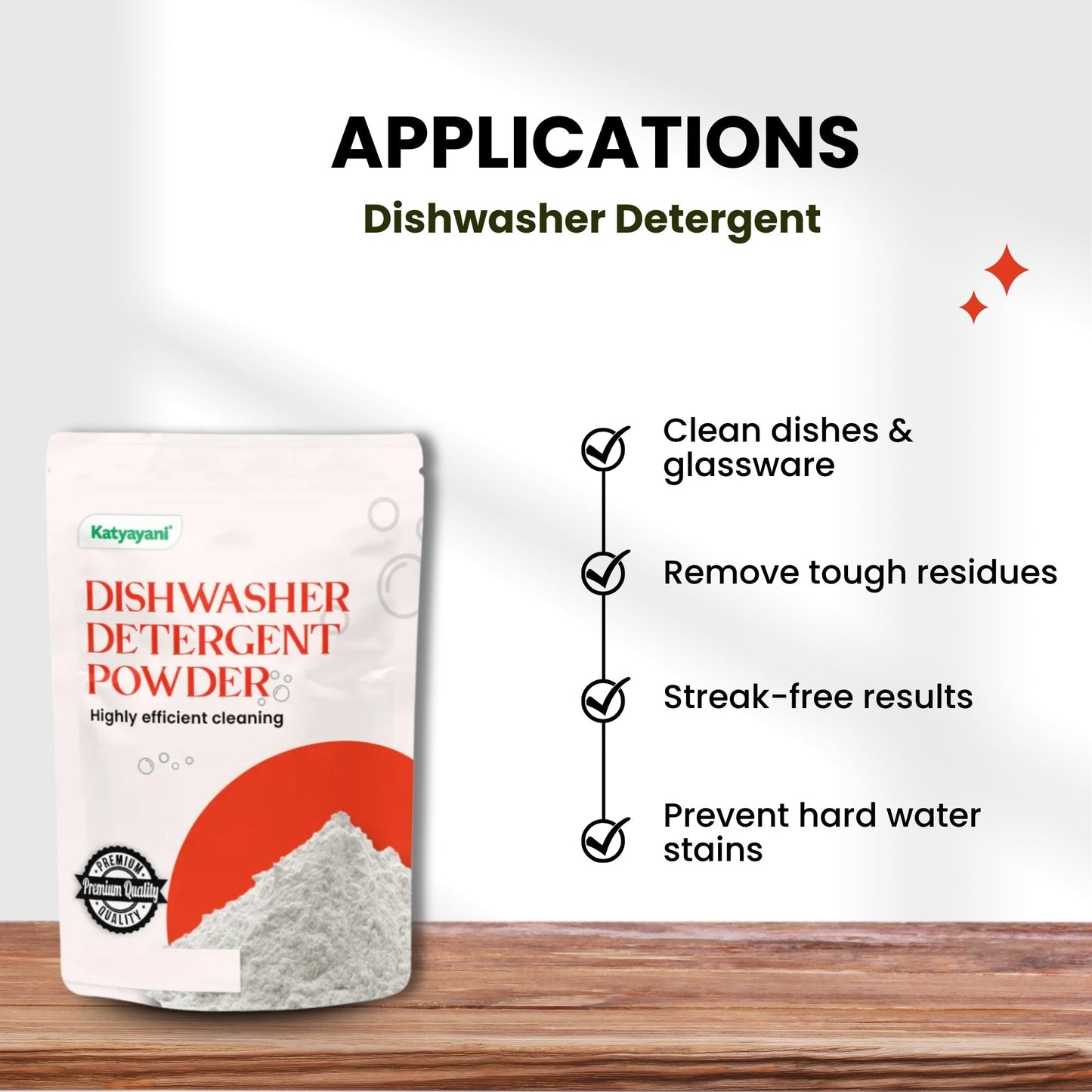 GGV Dishwasher Detergent 454 gm (1 lb)-Cleaning Grade Green Garden Vibes Grades