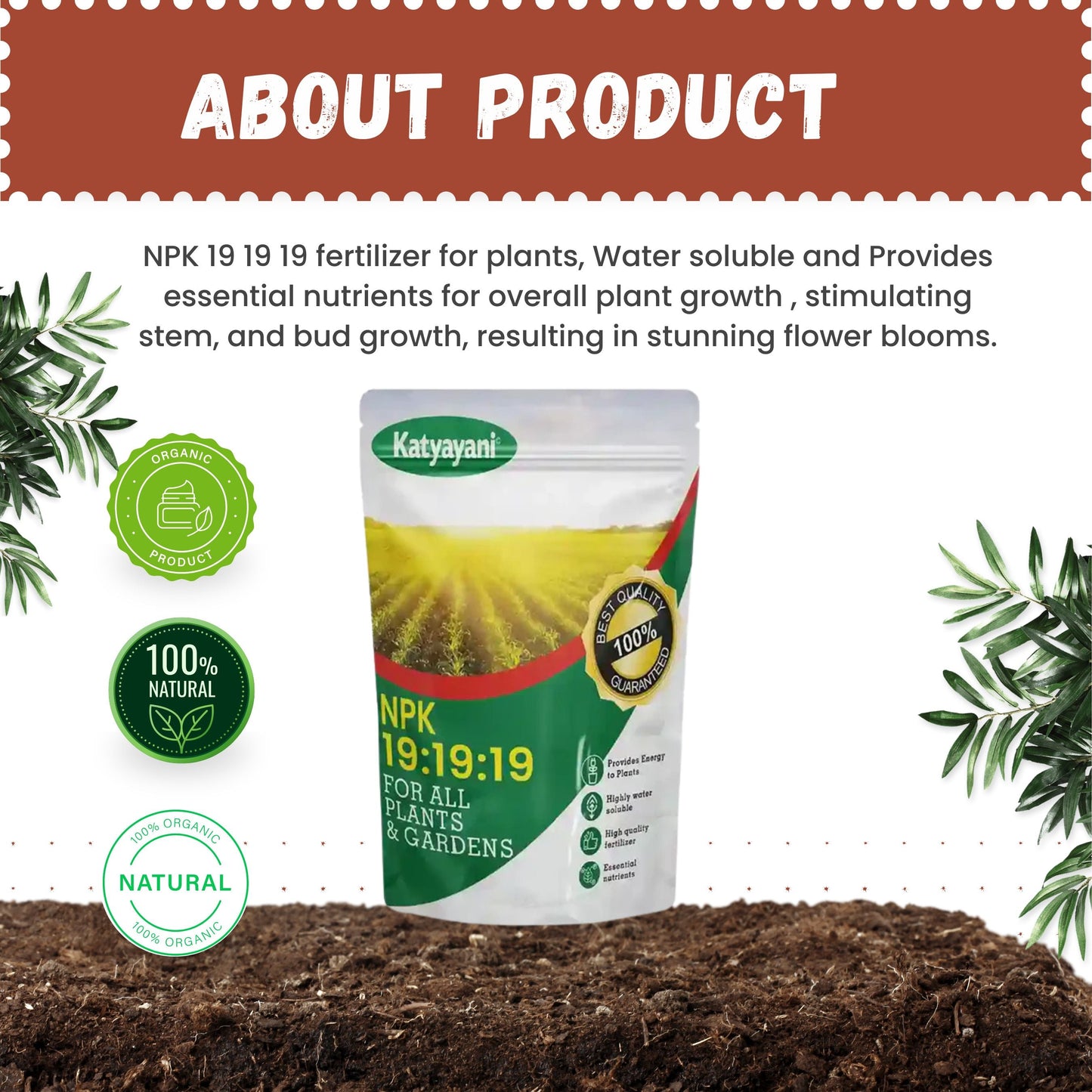 GGV Liquid fertiliser NPK 19 19 19 100% Green Garden Vibes Canada