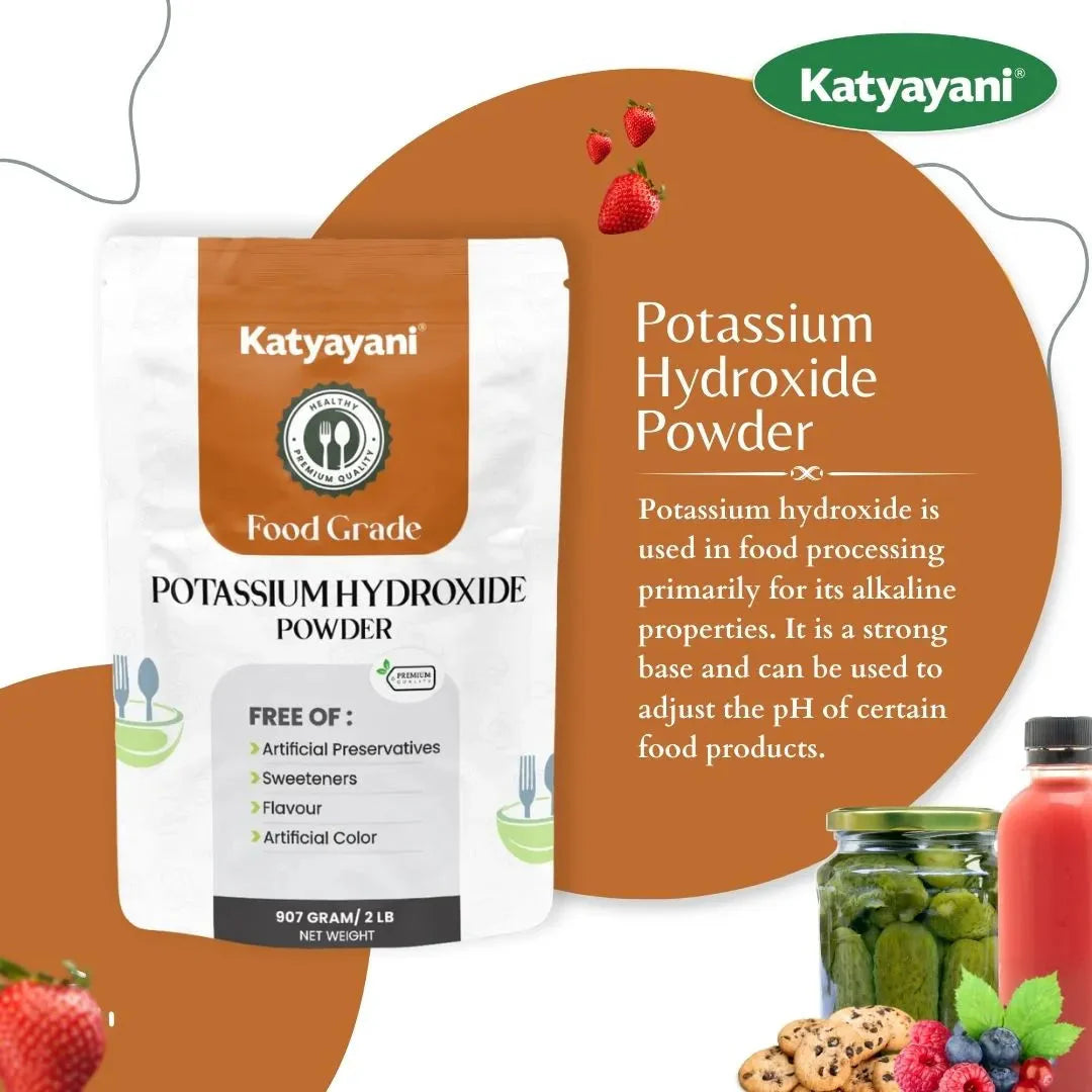 Potassium Hydroxide 907 gm (2lb)-Food Grade Green Garden Vibes Grades