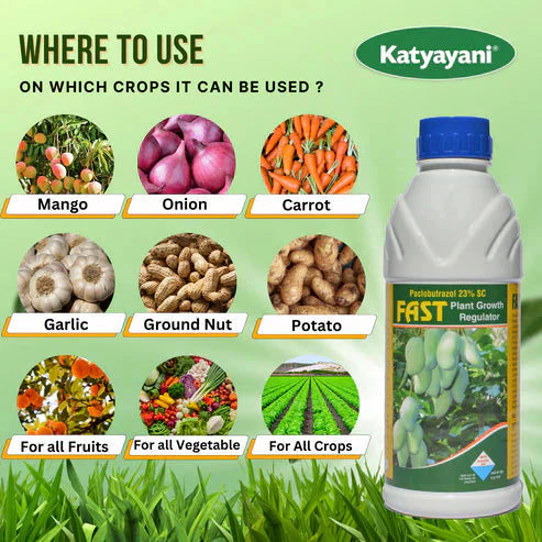 Buy 1 Get 1 Free β Katyayani FAST Paclobutrazol 23% SC | Plant Growth Regulator for Mango & Vegetables | Global Farming Green Garden Vibes Canada
