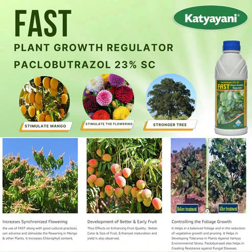 Buy 1 Get 1 Free β Katyayani FAST Paclobutrazol 23% SC | Plant Growth Regulator for Mango & Vegetables | Global Farming Green Garden Vibes Canada