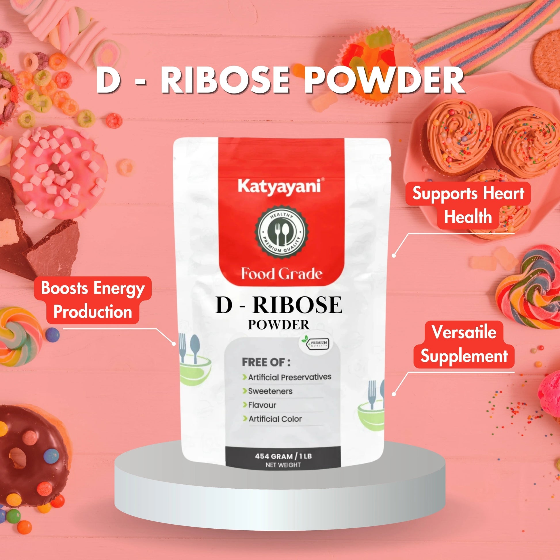 GGV D-Ribose Powder-Food Grade |Supports Muscle Recovery |Promotes Heart Health Green Garden Vibes Grades