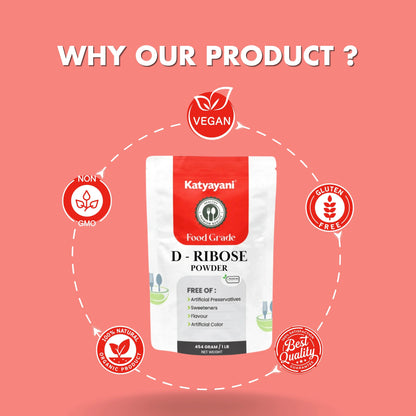 GGV D-Ribose Powder-Food Grade |Supports Muscle Recovery |Promotes Heart Health Green Garden Vibes Grades