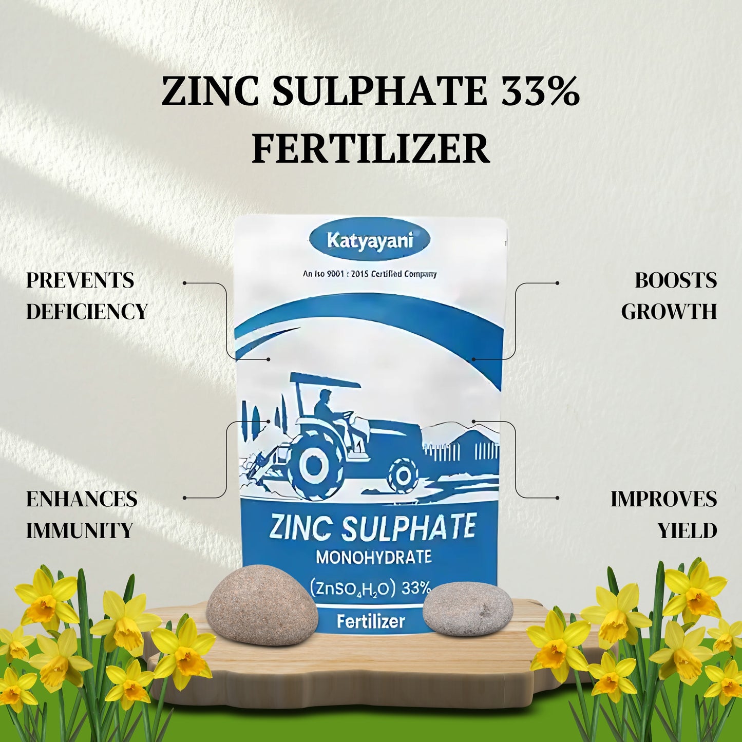 GGV Zinc Sulphate 33% Fertilizer 5 Kg | Essential Nutrient for Plant Growth