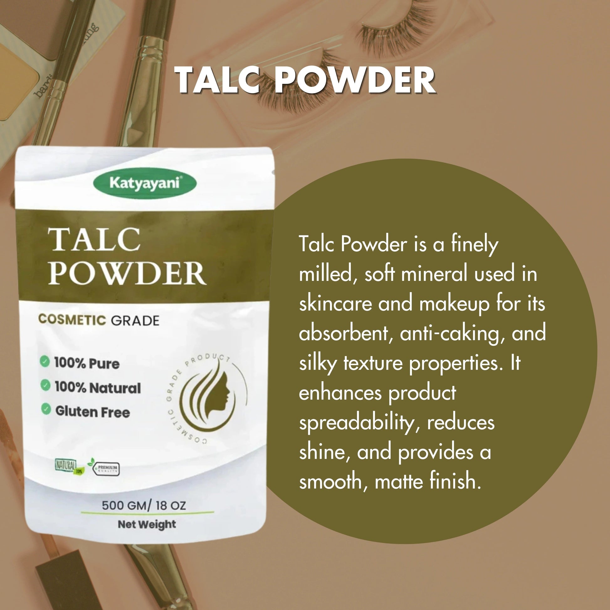 GGV Talc Powder, 500gm (18oz)-Cosmetic Grade Green Garden Vibes Grades