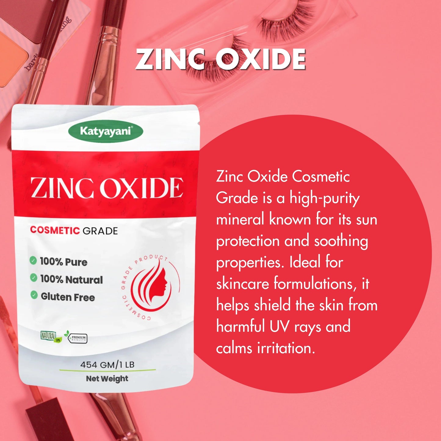 GGV Zinc Oxide 454 gm (16 OZ)-Cosmetic Grade Green Garden Vibes Grades