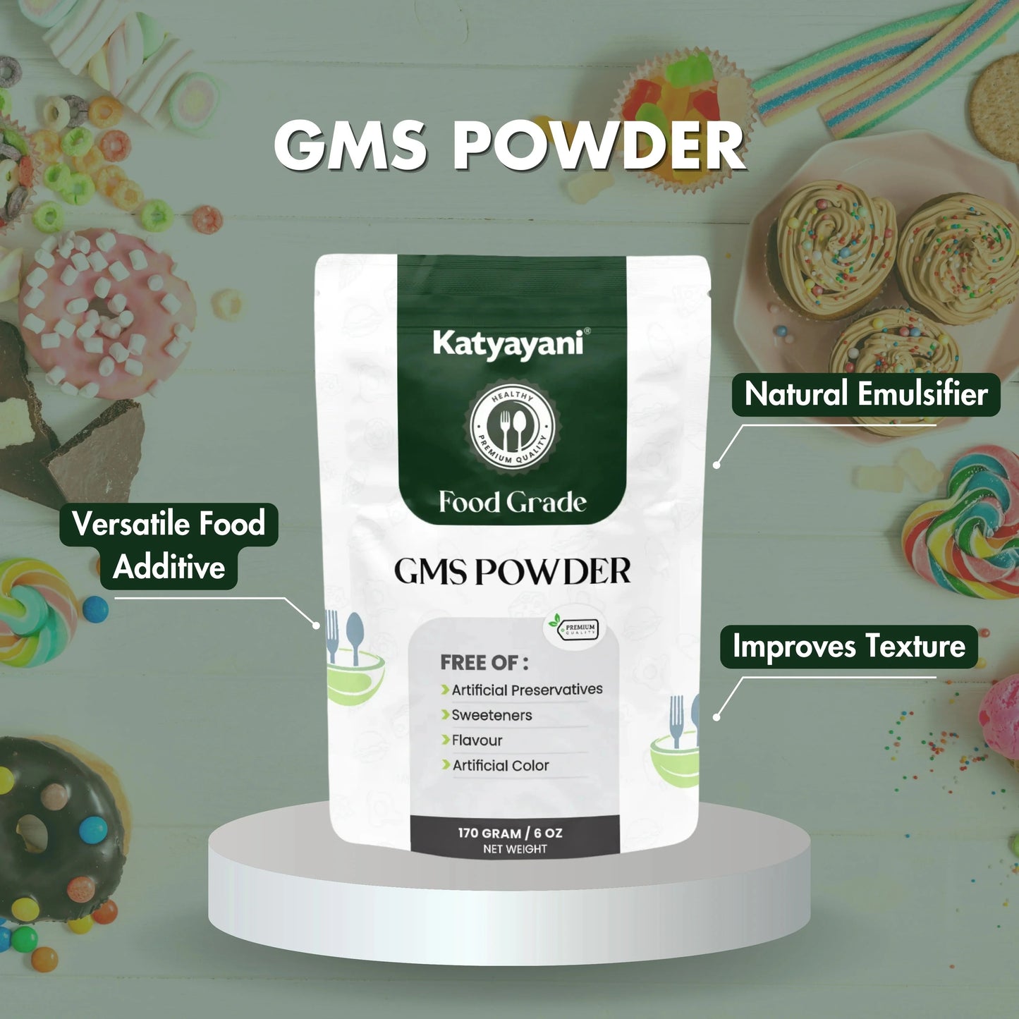 GGV GMS Powder-Food Grade Green Garden Vibes Grades
