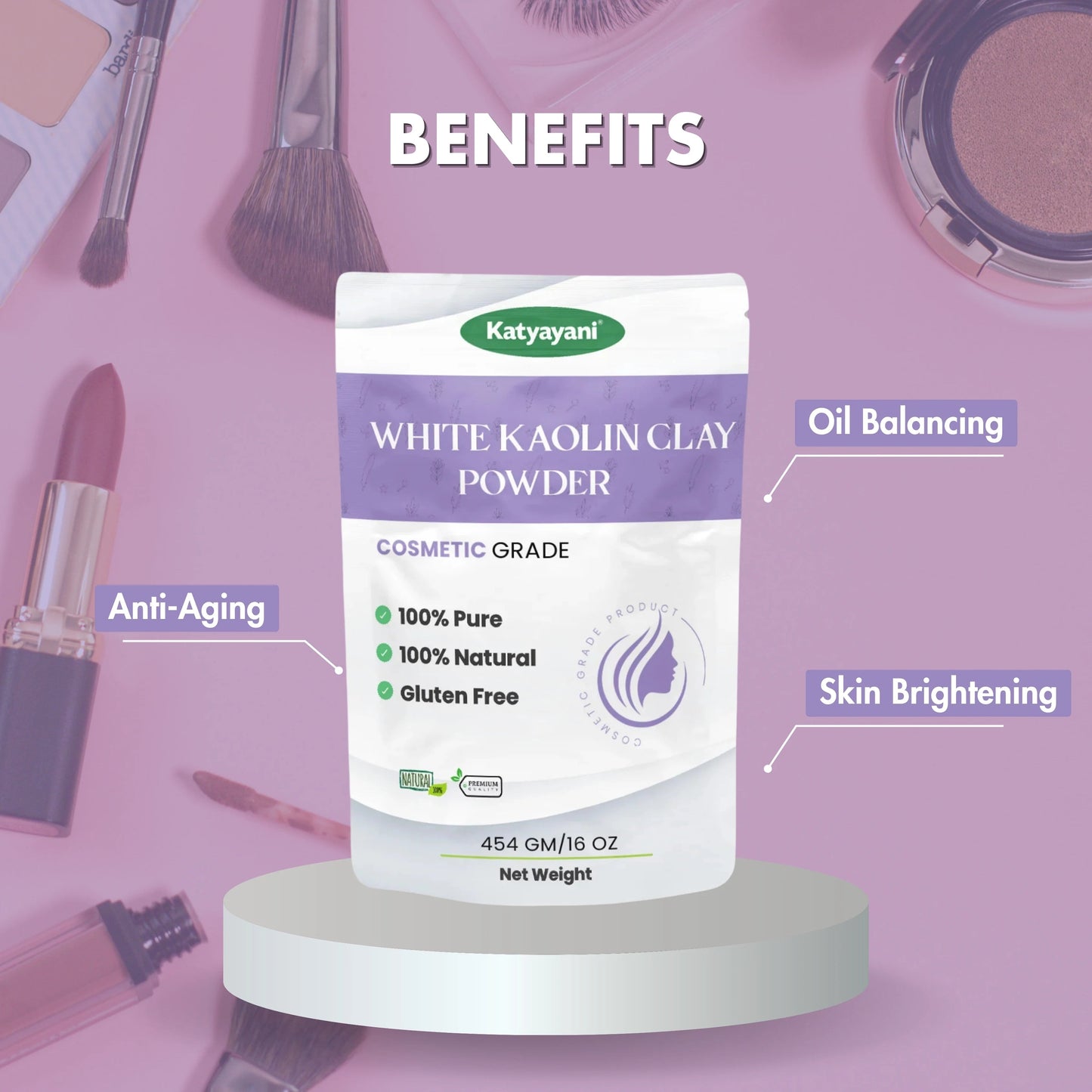 GGV White Kaolin 454gm (16oz)-Cosmetic Grade Green Garden Vibes Grades