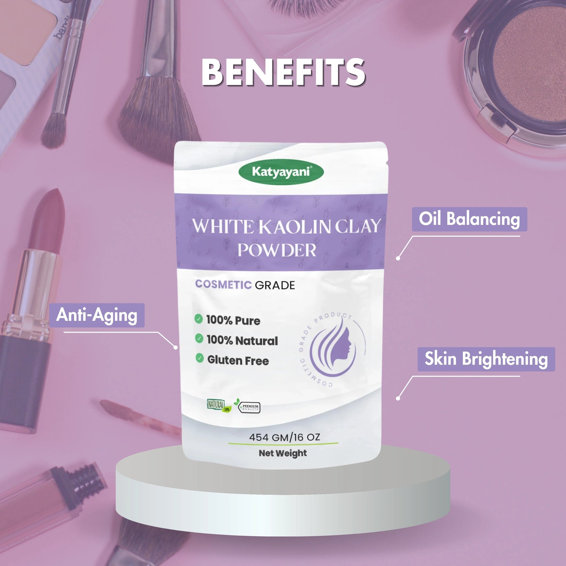 GGV White Kaolin 454gm (16oz)-Cosmetic Grade Green Garden Vibes Grades