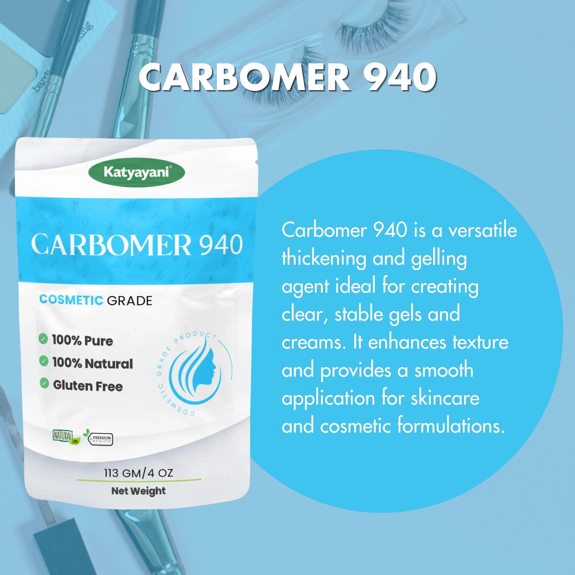 GGV Carbomer 940 113 gm (4 oz)-Cosmetic Grade Green Garden Vibes Grades