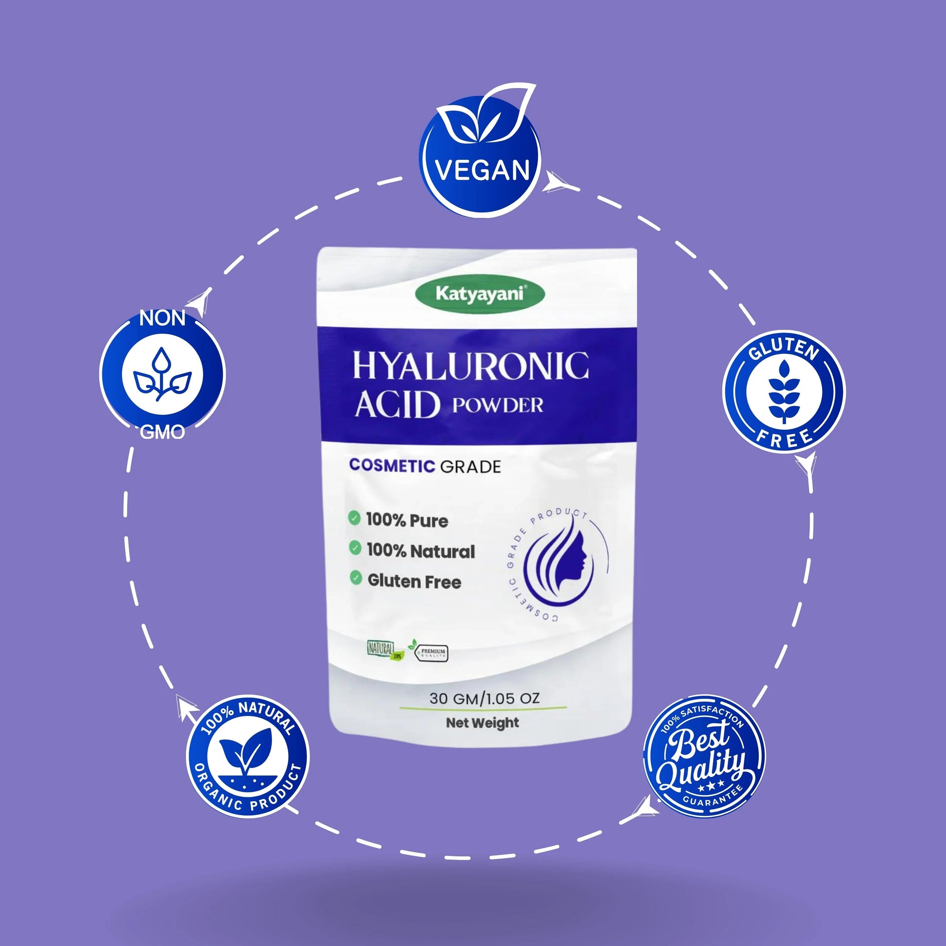 GGV Hyaluronic Acid Powder-Cosmetic Grade Green Garden Vibes Grades