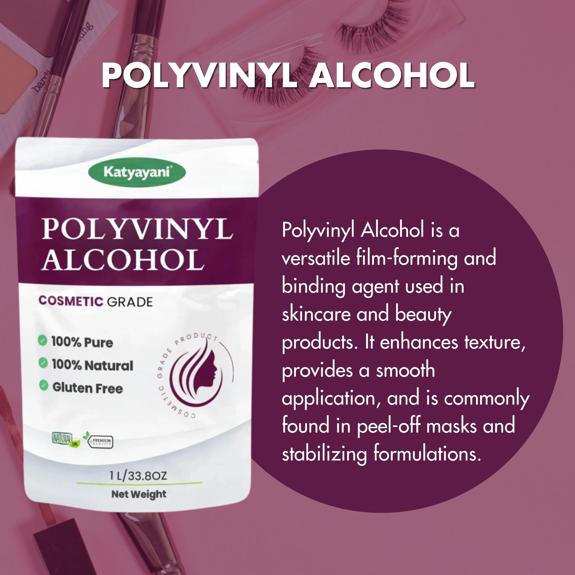 GGV Polyvinyl Alcohol 1L- Cosmetic Grade Green Garden Vibes Grades