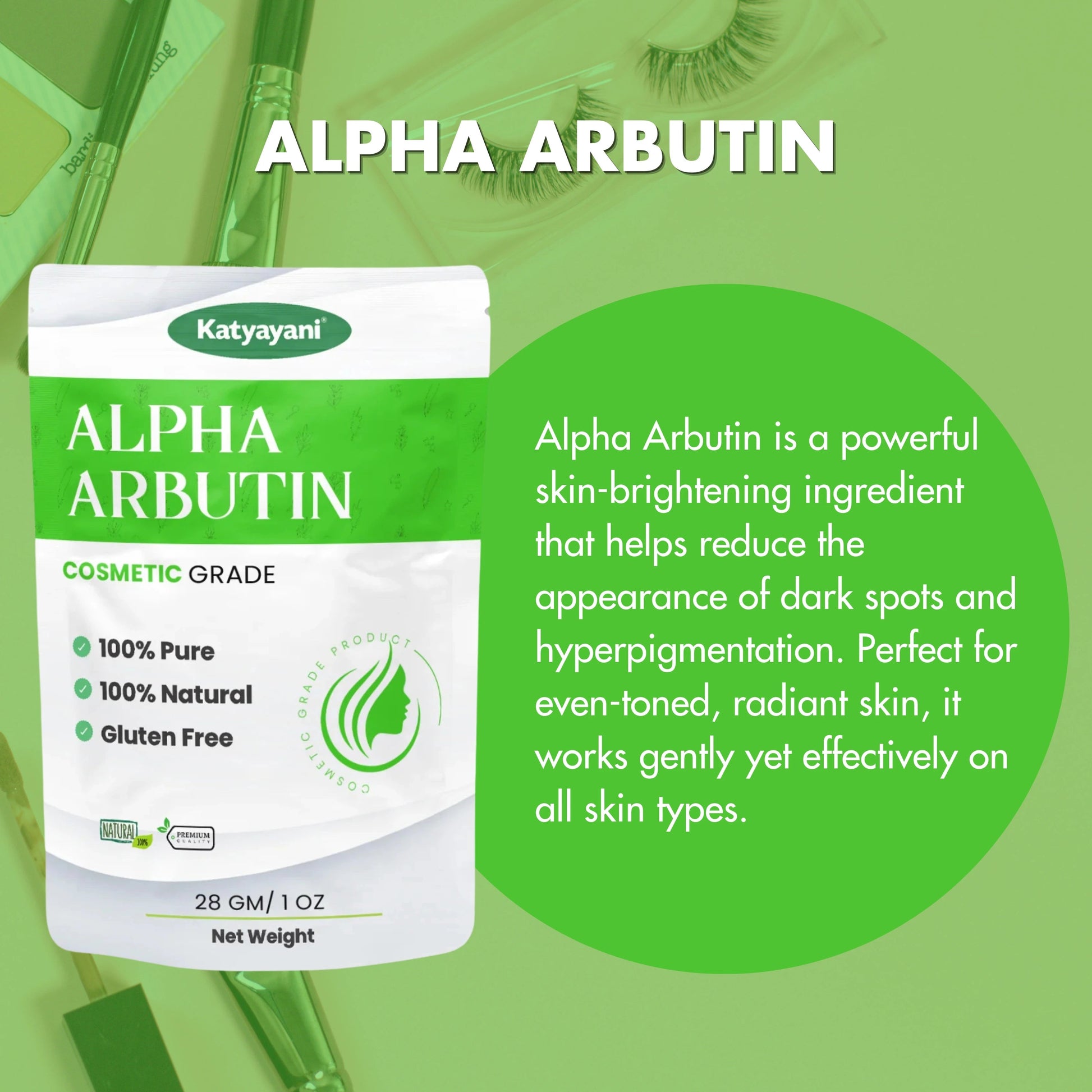 GGV Alpha Arbutin Powder | Cosmetic Grade Brightening Agent for Skincare Formulations Green Garden Vibes Grades