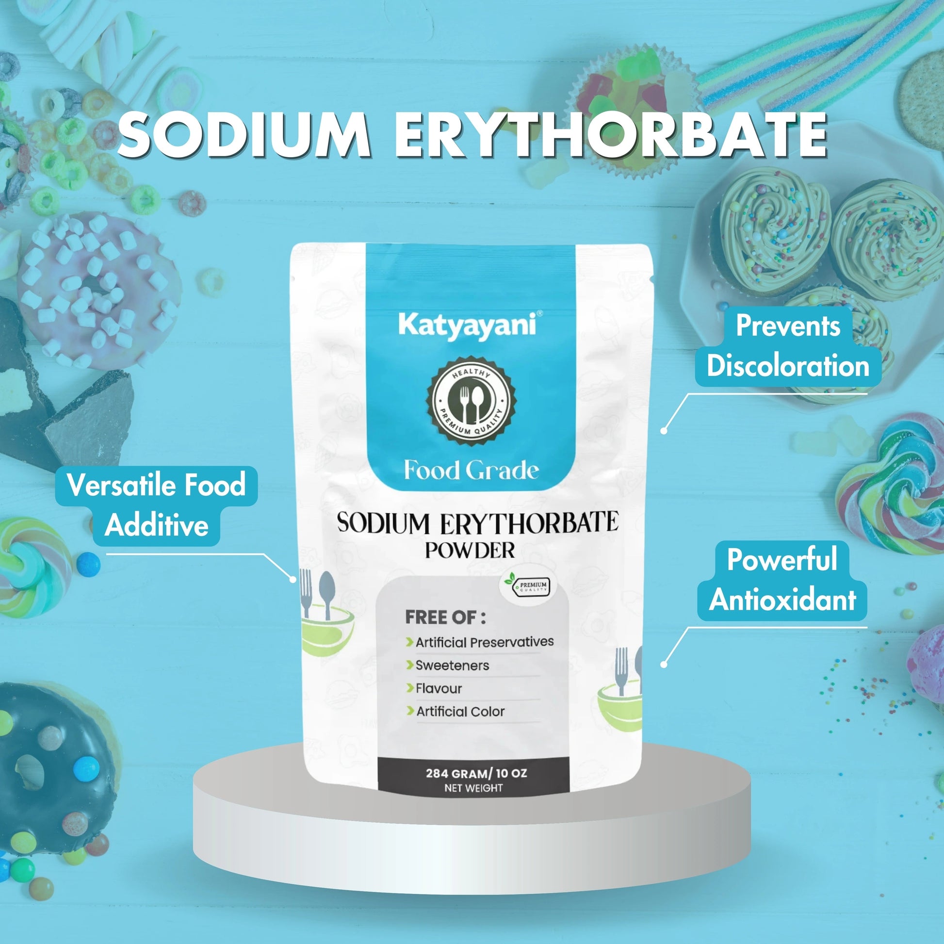 GGV Sodium Erythorbate 284gm (10oz)-Food Grade Green Garden Vibes Grades