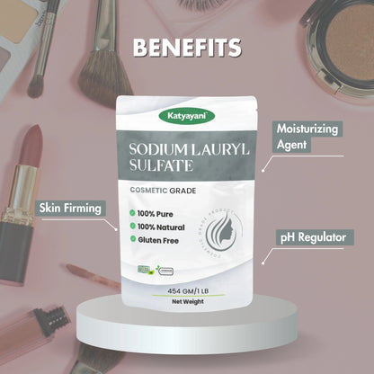 GGV Sodium Lauryl Sulfate-Cosmetic Grade 454 gm | Cleansing and Foaming Agent Green Garden Vibes Grades
