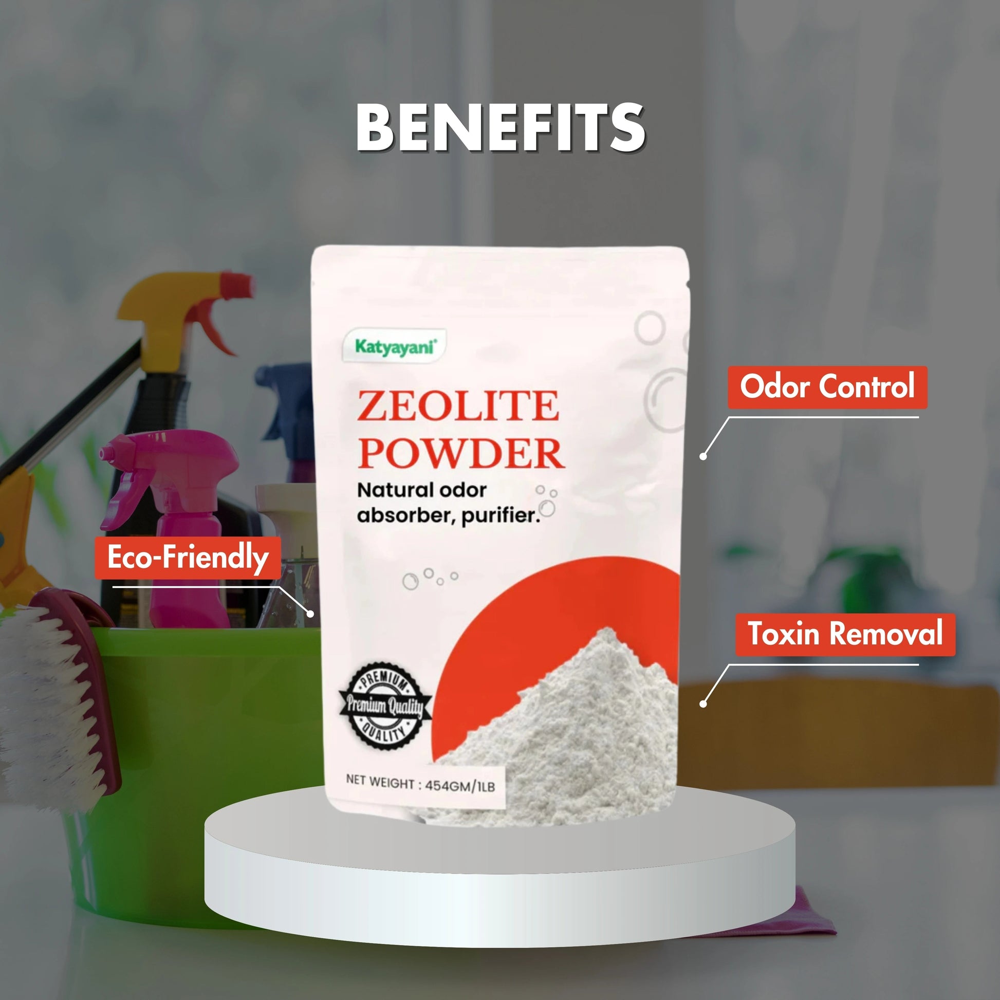 GGV Zeolite Powder 454 gm (1lb)-Cleaning Grade | Natural Detox & Cleaning Solution Green Garden Vibes Grades