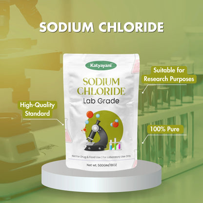 GGV Sodium Chloride Lab Grade 500gm |Essential Chemical for Laboratory Applications Green Garden Vibes Grades