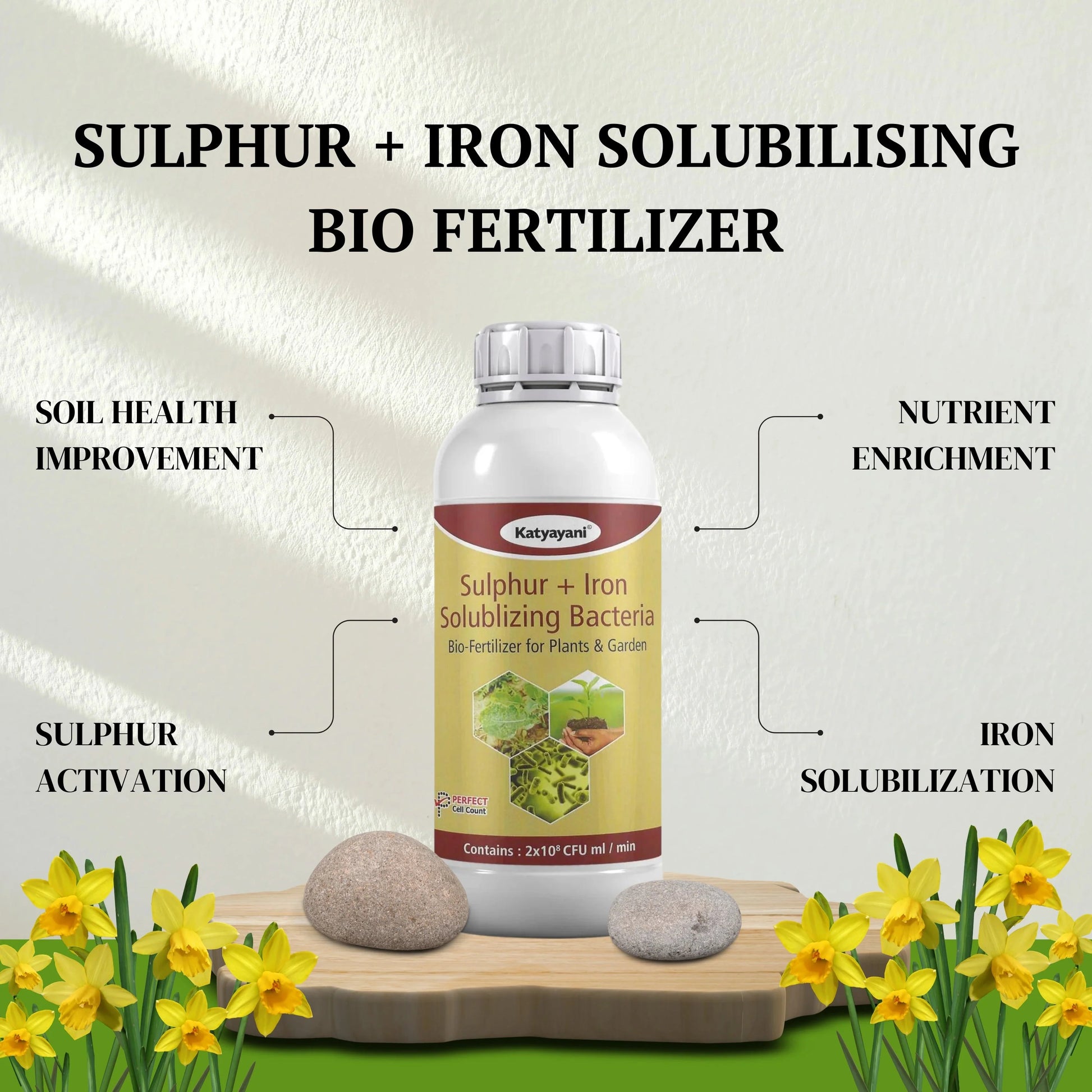 GGV Sulphur + Iron Solubilising Bio Fertilizer Green Garden Vibes