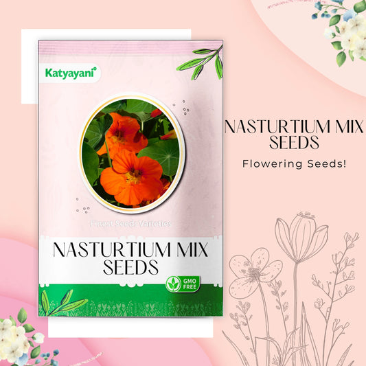 GGV Nasturtium Mix Flowering Seeds(400 Seeds per Packet)