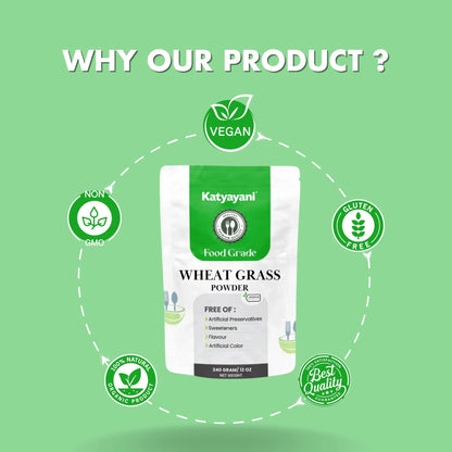 GGV Wheat Grass Powder 454 gm (16 oz)-Food Grade Green Garden Vibes Grades