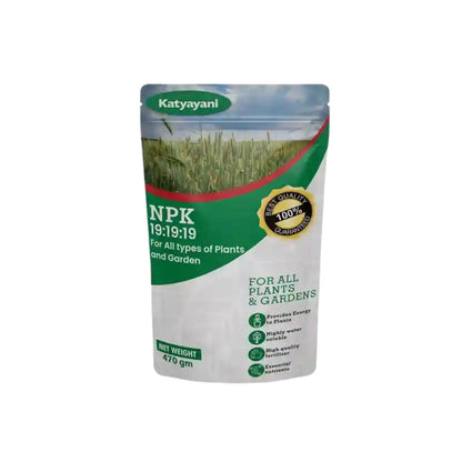 NPK 19:19:19 Water-Soluble Fertilizer is a balanced nutrient feed for all plant stages. Provides quick-absorbing nitrogen, phosphorus, and potassium for lush foliage, strong roots, and high-yielding crops. Suitable for foliar spray and fertigation. Ideal for fruits, vegetables, and ornamental plants.
Best quality NPK 19 19 19 fertilizer