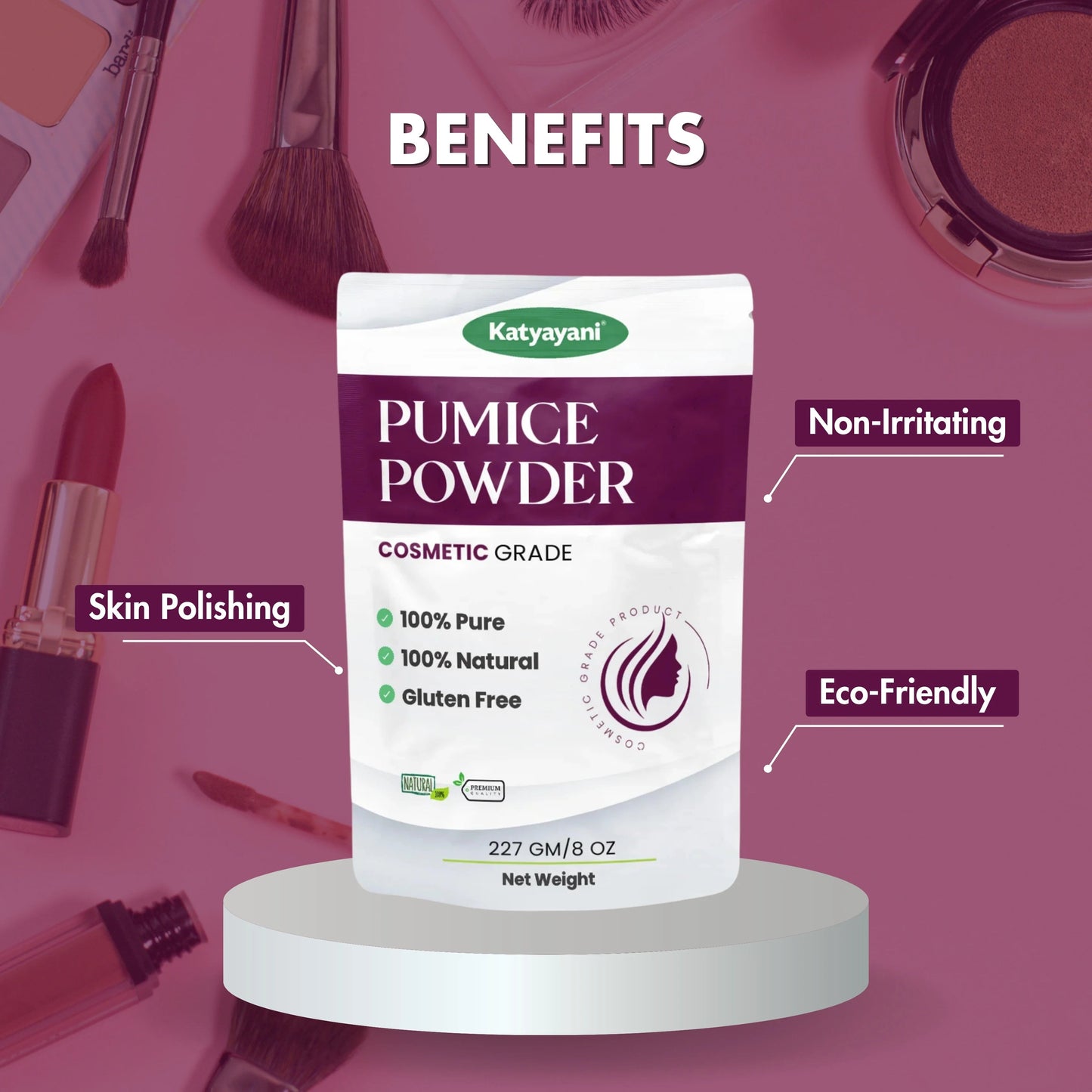 GGV Pumice Powder 227 gm (8 oz)-Cosmetic Grade Green Garden Vibes Grades