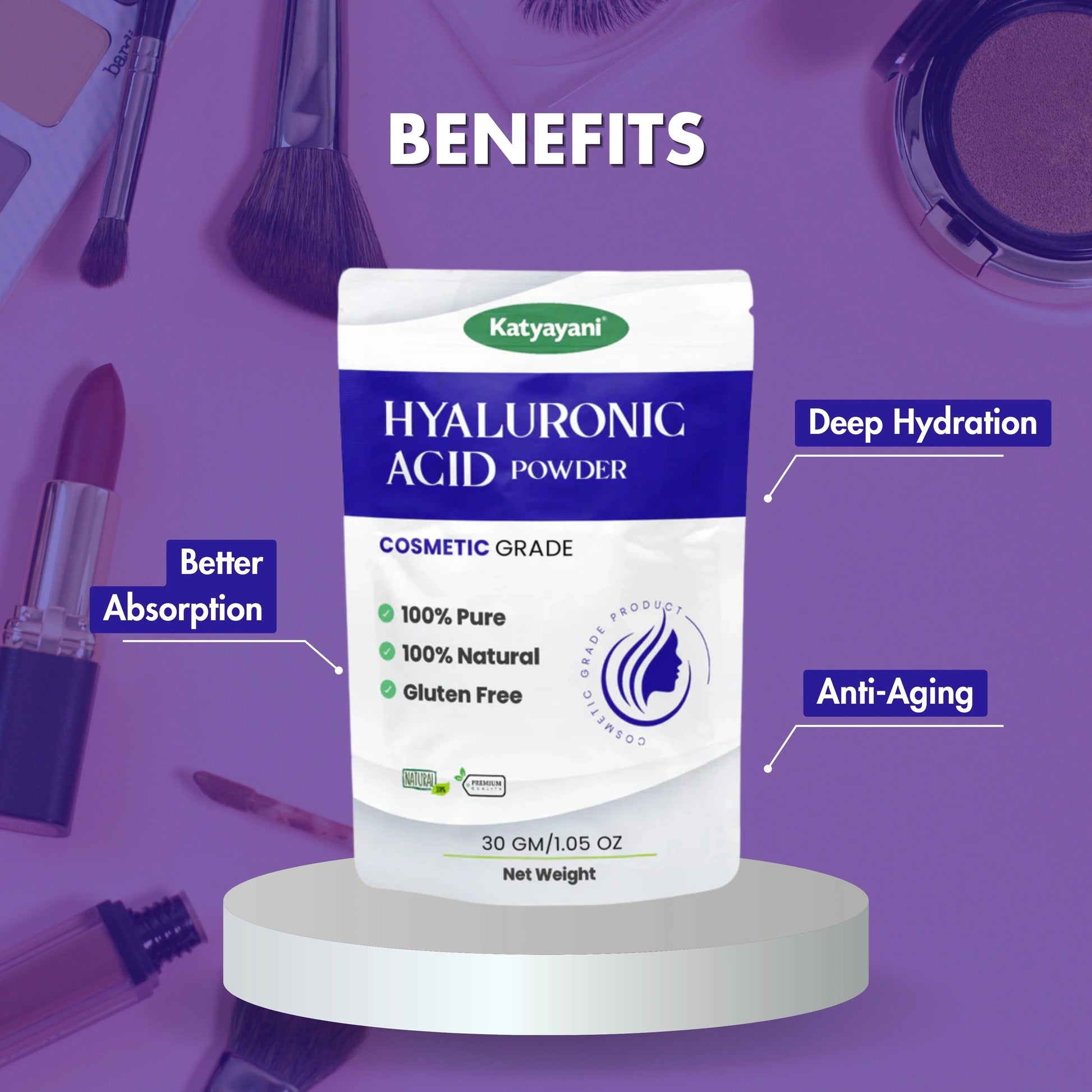 GGV Hyaluronic Acid Powder-Cosmetic Grade Green Garden Vibes Grades