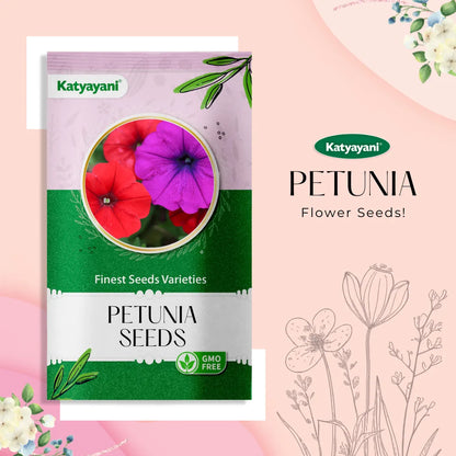 GGV Petunia Double Mix Flowering Seeds(80 Seeds Per Packet)