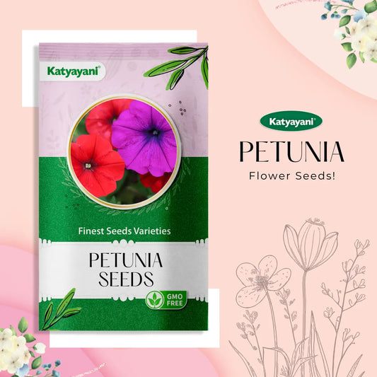 GGV Petunia Double Mix Flowering Seeds(80 Seeds Per Packet)