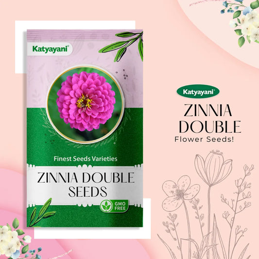 GGV Zinnia Double Mix Flowering Seeds(200 Seeds per packet)