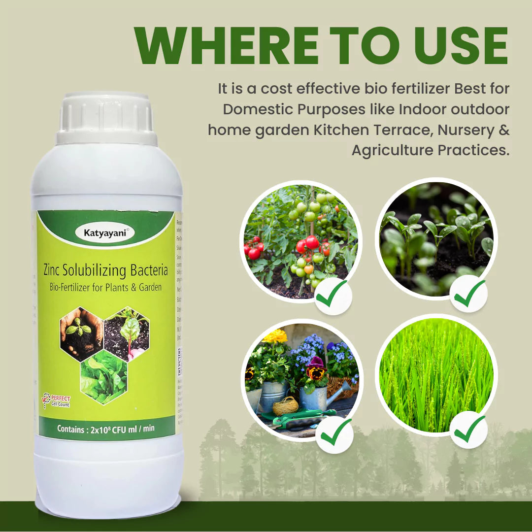 GGV Zinc Solubilizing Bacteria Bio Fertilizer Green Garden Vibes