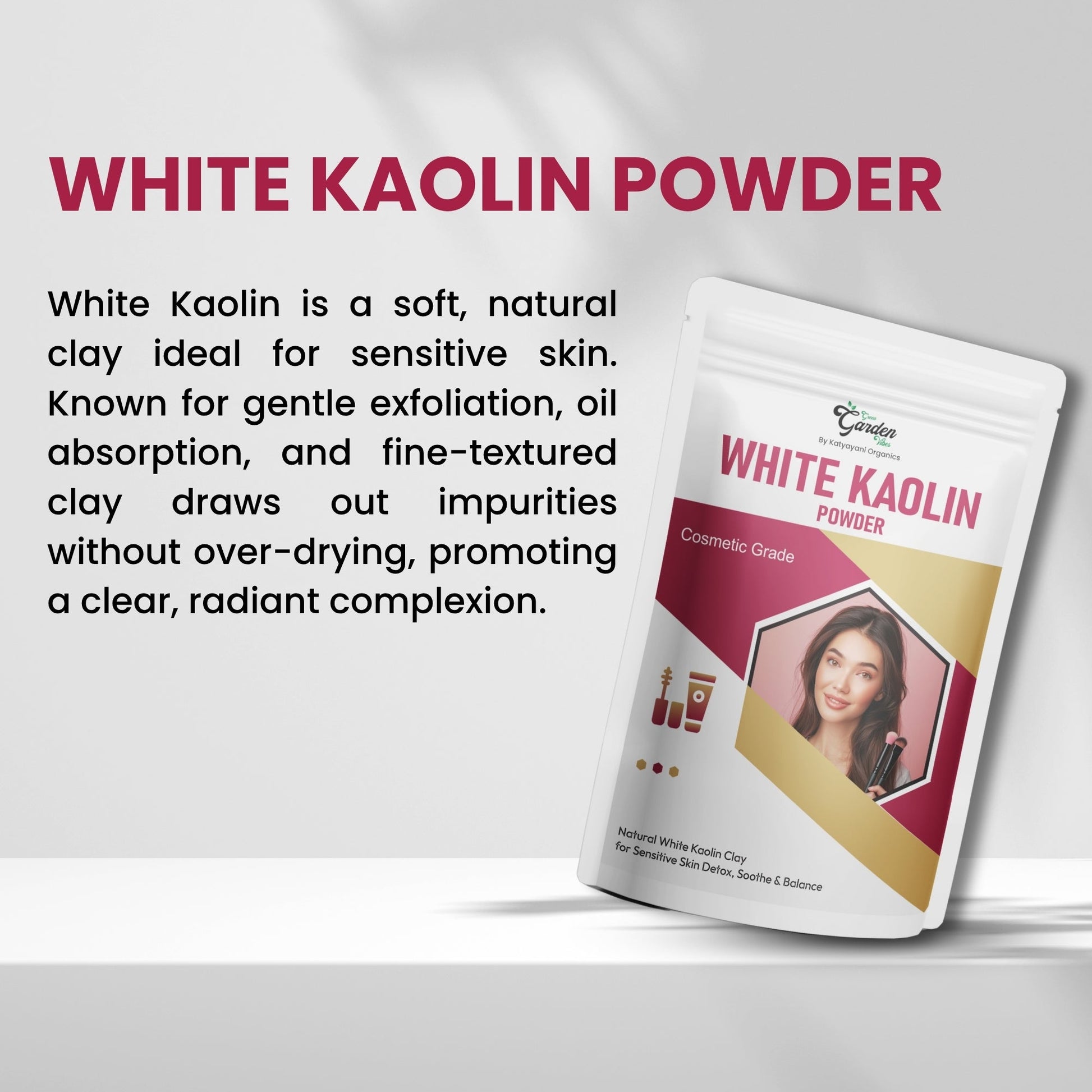 GGV White Kaolin 454gm (16oz)-Cosmetic Grade Green Garden Vibes Grades