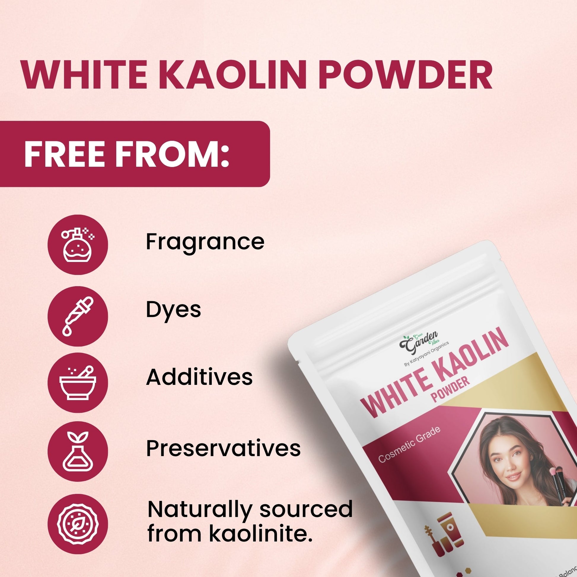 GGV White Kaolin 454gm (16oz)-Cosmetic Grade Green Garden Vibes Grades