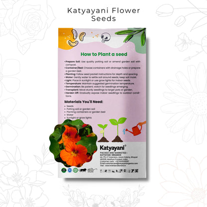 GGV Nasturtium Mix Flowering Seeds(400 Seeds per Packet)