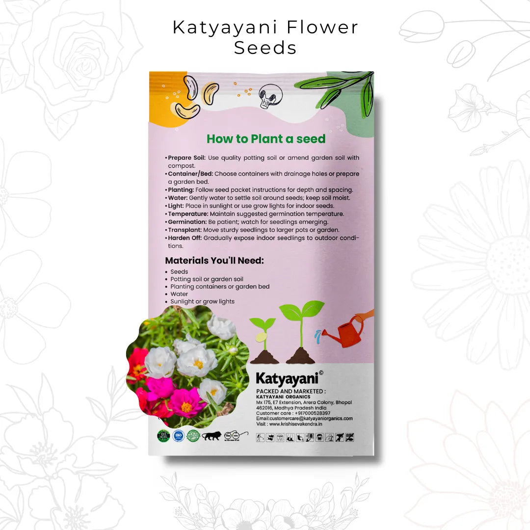 GGV Portulaca Mix Flowering Seeds Green Garden Vibes Canada