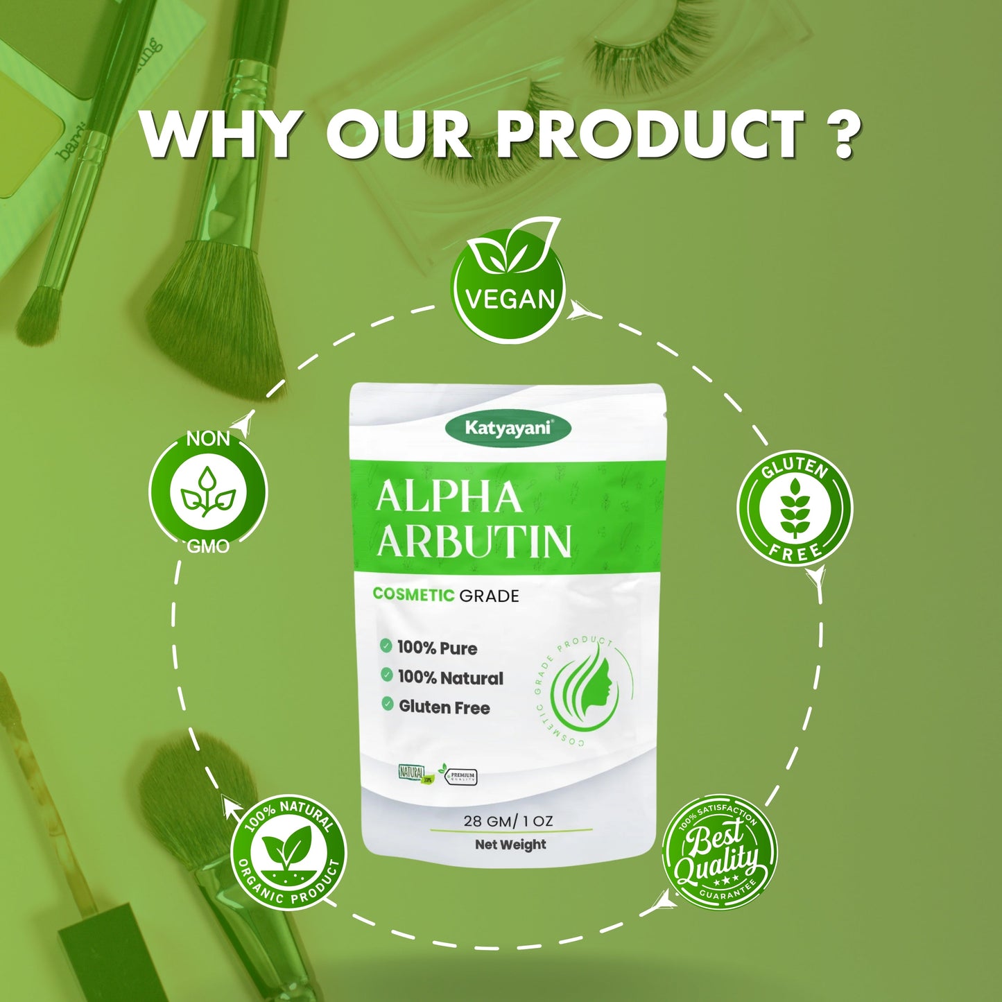 GGV Alpha Arbutin Powder | Cosmetic Grade Brightening Agent for Skincare Formulations Green Garden Vibes Grades