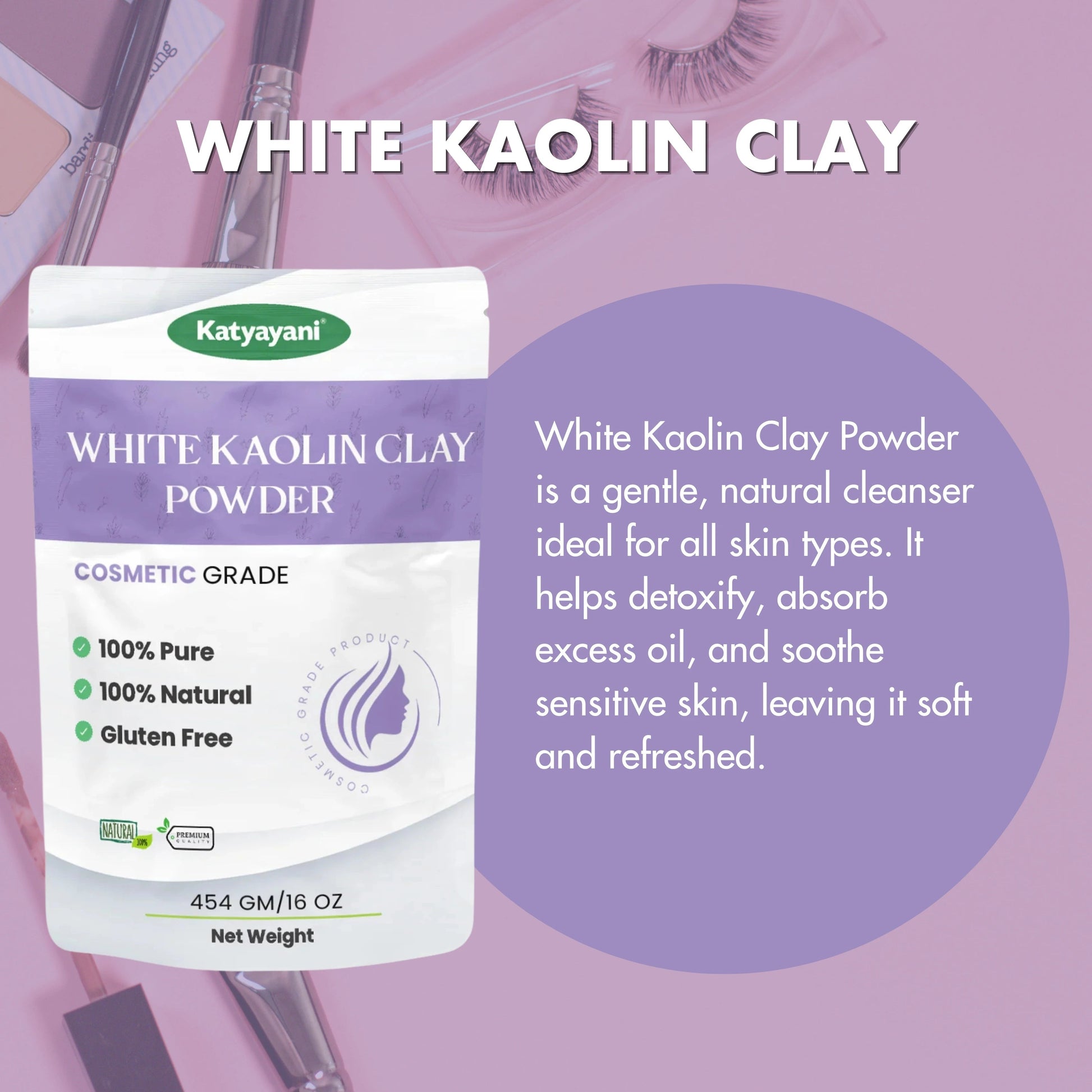 GGV White Kaolin 454gm (16oz)-Cosmetic Grade Green Garden Vibes Grades