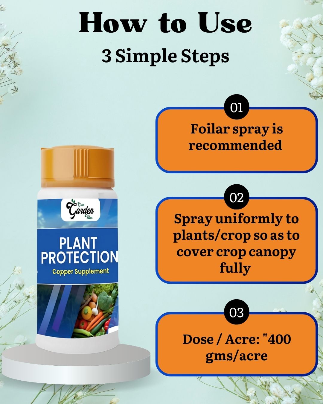 GGV Copper Sulphate (Plant Protection) 470 gm |Multi-Purpose Solution for Agriculture & Gardening Green Garden Vibes Canada