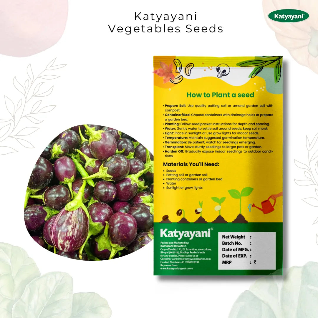 GGV Black brinjal (round) Vegetable Seeds