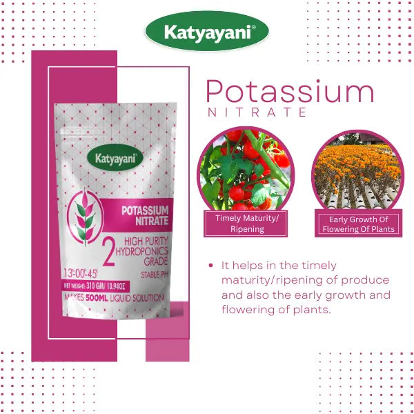 GGV Potassium Nitrate Powder 310 gm | Premium-Grade for Plants & Agriculture Green Garden Vibes Hydroponics