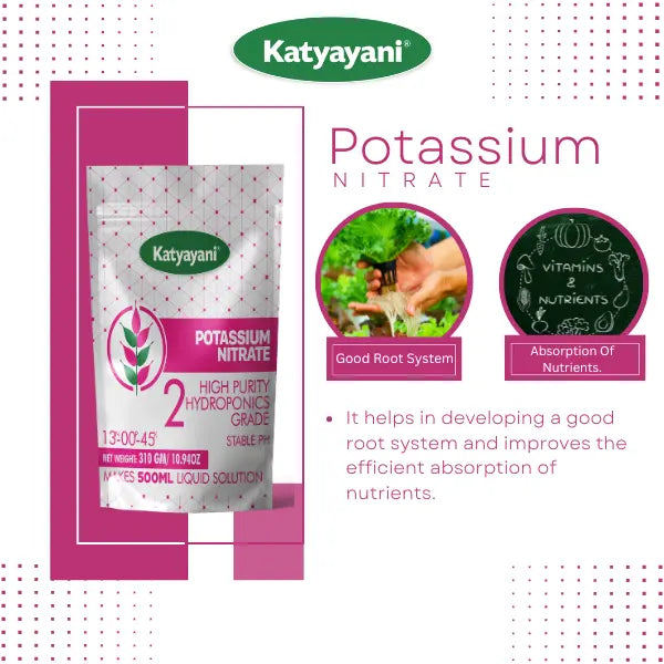 GGV Potassium Nitrate Powder 310 gm | Premium-Grade for Plants & Agriculture Green Garden Vibes Hydroponics