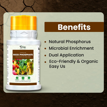 GGV Organic Premium Rock Phosphate (Boost Root Growth & Flowering) Green Garden Vibes Canada