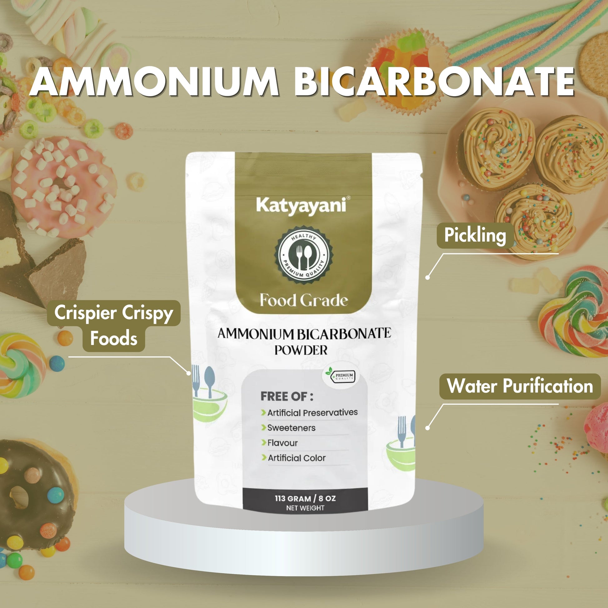 GGV Ammonium Bicarbonate-Food Grade Green Garden Vibes Grades