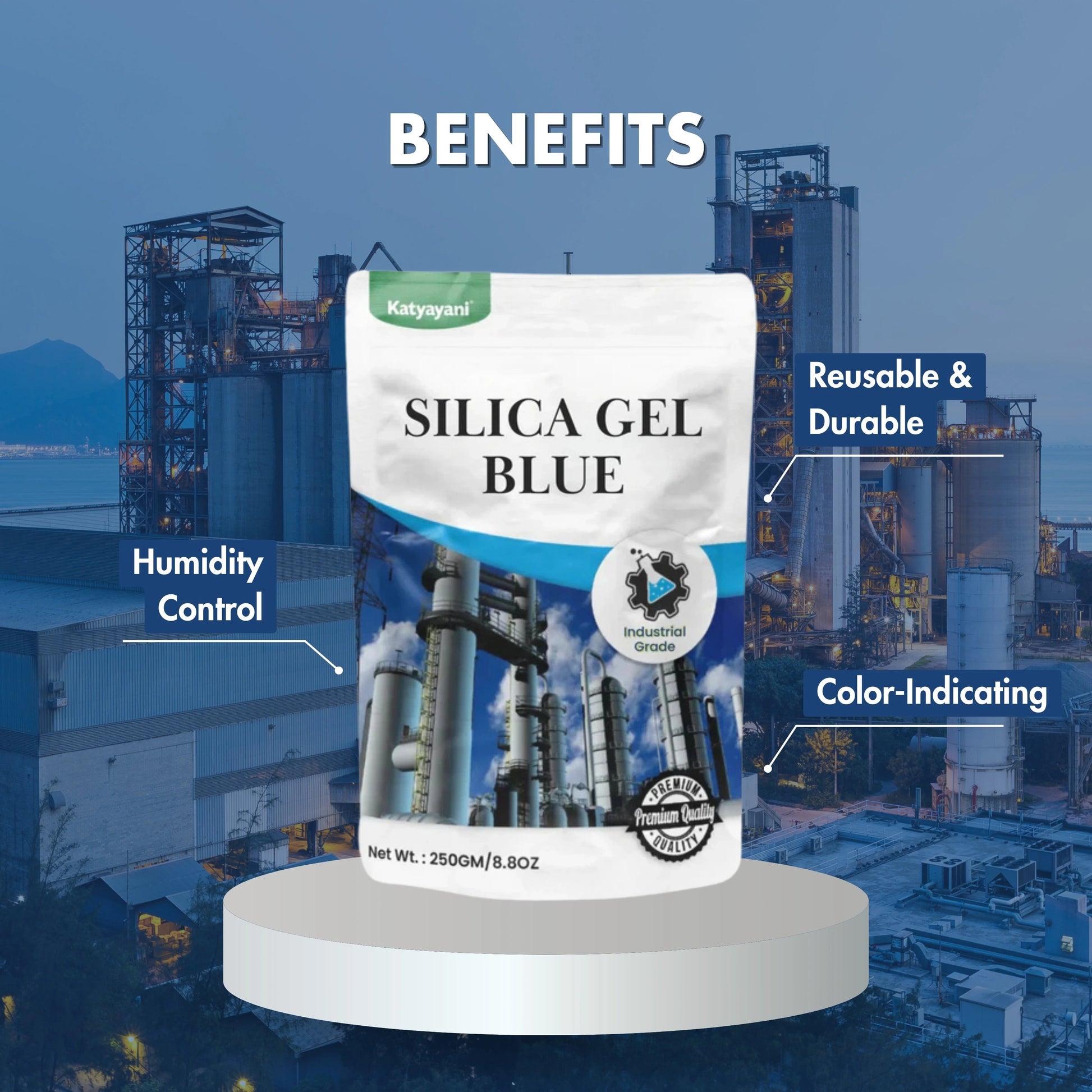 GGV Silica Gel Blue 907gm (2lb)- Industrial Grade Green Garden Vibes Grades