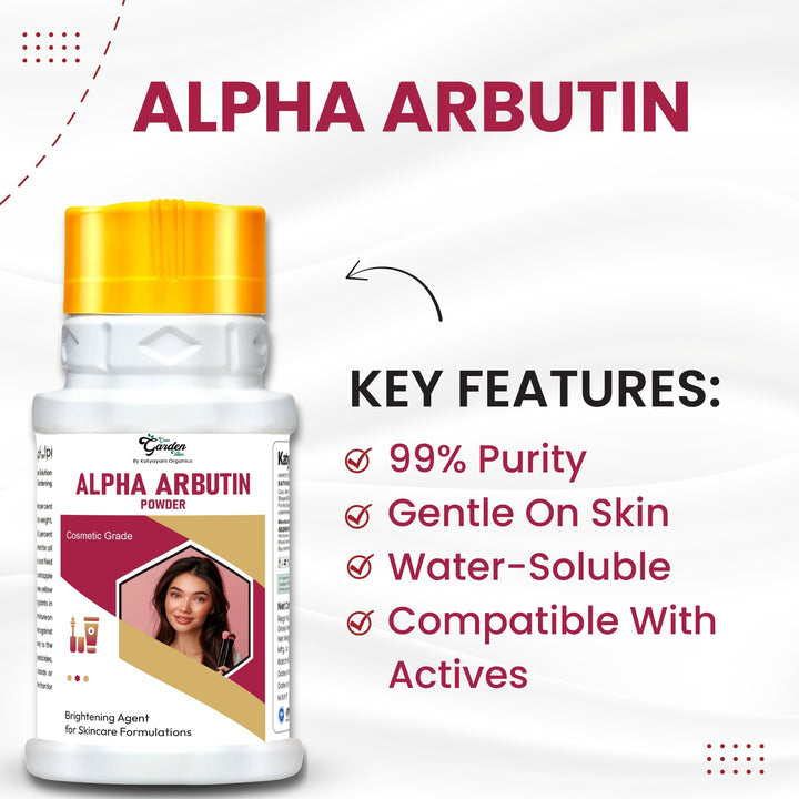 GGV Alpha Arbutin Powder | Cosmetic Grade Brightening Agent for Skincare Formulations Green Garden Vibes Grades