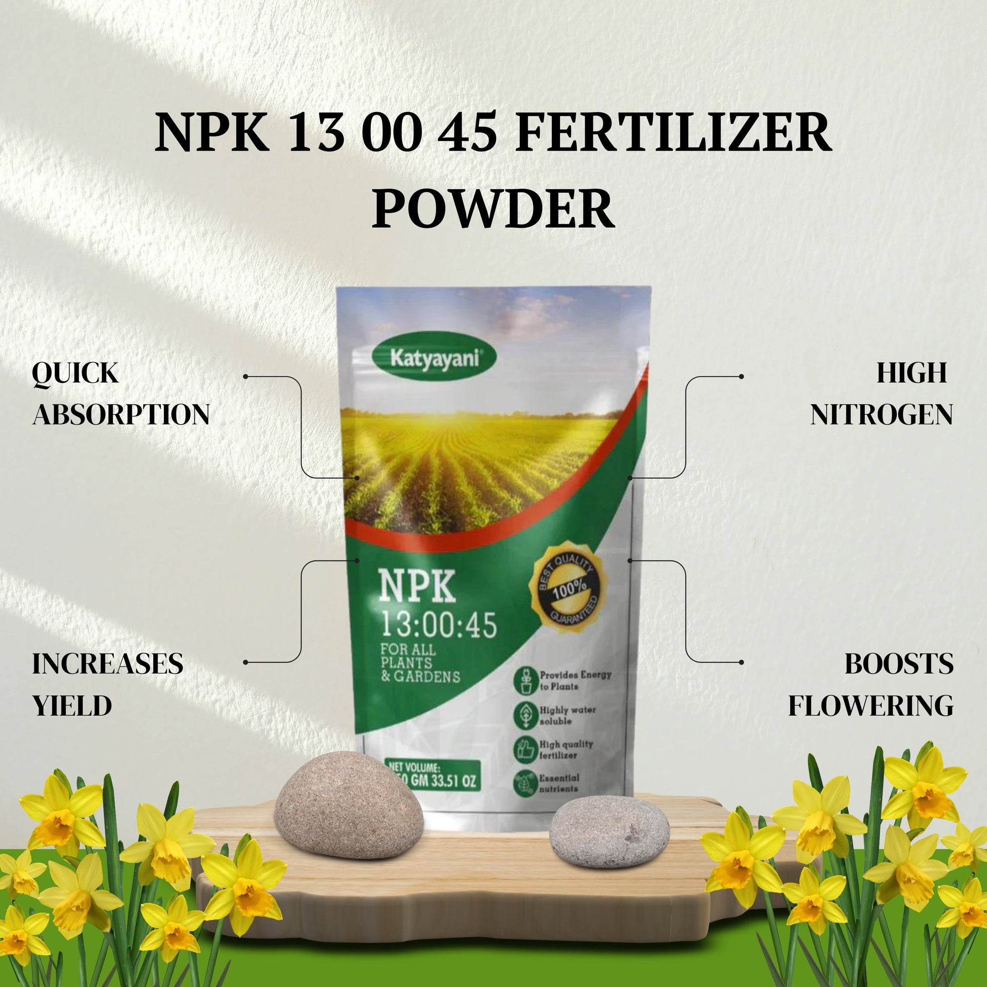 GGV NPK 13 00 45 Organic Water-Soluble Fertilizer for Plants Green Garden Vibes Canada