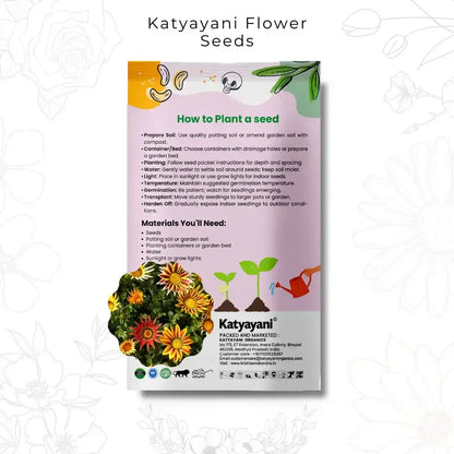 GGV Gazania New Day White Flowering Seeds(100 Seeds per Packet)